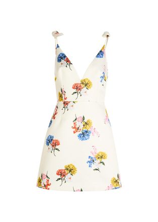 Emilia Wickstead Vero Floral-print Faille Mini Dress - Multi Floral - 6 (UK6 / XS)