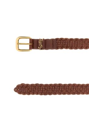 Saint Laurent Mens Brown Leather Belt Dkwetclay Cinture
