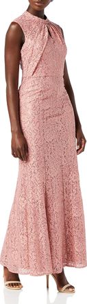 Gina Bacconi Womens Sequin Lace Maxi Dress Cocktail, Dusty Pink, 8