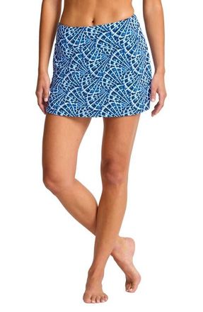 Tommy Bahama Island Cays Shell Cove Swim Skort in Indigo Tide at Nordstrom, Size X-Small