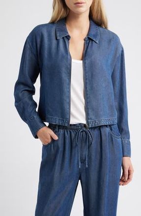 Cloth & Stone Zip Front Shacket in Horizon Wash at Nordstrom Rack, Size X-Large
