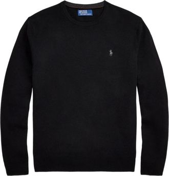 Polo Ralph Lauren Wollen Sweater Nero Aw 25 - Heren - Ronde hals truien - Zwart - S - Wol - Truien & Vesten