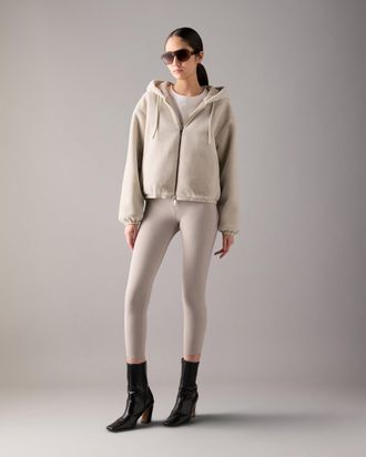 Moose Knuckles Womens Eaton Bunny Reversible Monogram Hoodie