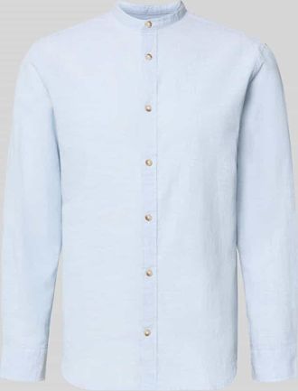 Jack & Jones Jack & Jones Regular Fit Freizeithemd aus Baumwoll-Leinen-Mix in Hellblau, Gr&ouml;&szlig;e XXL