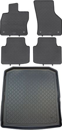 OEM Skoda Superb Iii 3v Kombi Desde Septiembre De 2015. Juego De Alfombrillas De Goma Para Coche Y Maletero