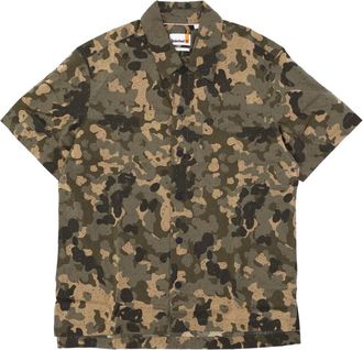 Timberland Camo Print T-shirt met korte mouwen - Heren - Korte mouwen Overhemden - Veelkleurig - M - Katoen - Overhemden