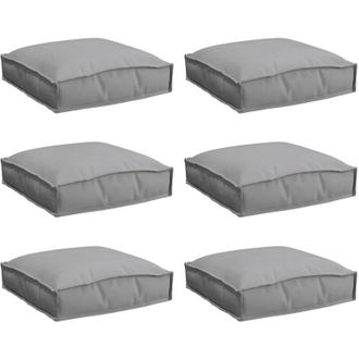vidaXL Coj&iacute;n De Pal&eacute; Para Asiento 6 Pcs Gris 40 X 40 X 8 Cm Vidaxl