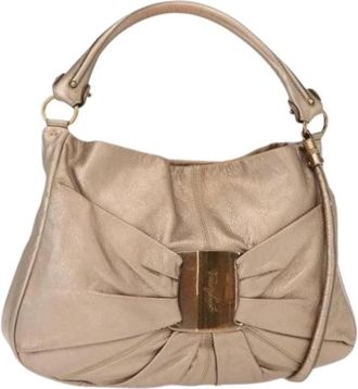Ferragamo Pre-owned Shoulder Bag - Dames - Vintage Schoudertas - Beige - ONE Size - Leer - Vintage