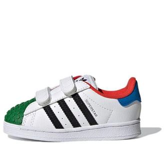 adidas (TD) adidas LEGO x Superstar CF White Yellow Green H03970