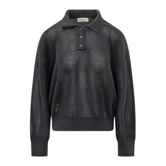 ATOMOFACTORY Atomofactory, Tops, Dames, Grijs, S, Polo Traforata Rete