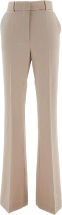 Sportmax Girino Wide-Leg Broek - Dames - Broeken - Beige - Maat: S Zijde