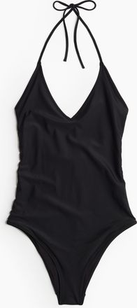 H&M Neckholder-Badeanzug - Schwarz