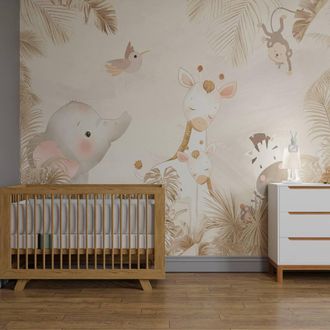 Superfresco Easy Circle of Life Neutral Print To Order 3m x 2.8m Mural in Beige