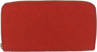 Louis Vuitton Pre-owned Wallets, unisex, Orange, Size: ONE SIZE Pre-owned Vintage Monogram Embellished Zip Around Wallet