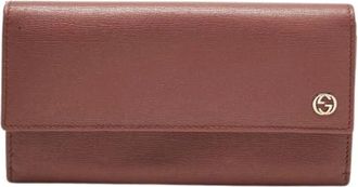 Gucci Pre-owned Wallets, female, Pink, Size: ONE SIZE Pre-owned Leather Wallet