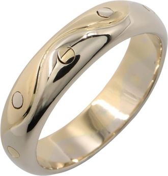 Bulgari Gold Silver Yellow Gold (18K) White Gold (18K) Band Ring (Pre-Owned)