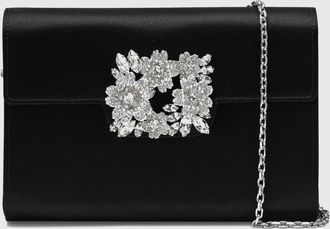 Roger Vivier Pochette Efflorescence Roger Vivier in raso con fibbia gioiello