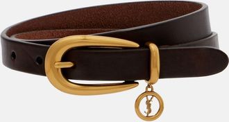 Saint Laurent Cassandre leather belt