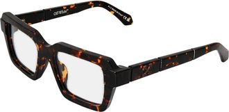 Off-white Off White Unisex zonnebril voor volwassenen, model 8u, in schildpadkleur (Donker Havana Bruin)