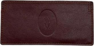 Cartier Pre-owned Vintage Portemonnee - Dames - Vintage Accessoires - Rood - ONE Size - Leer - Vintage