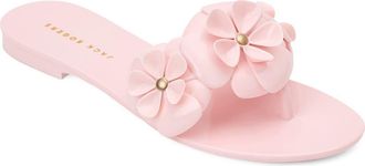 Jack Rogers Amelia Flower Jelly Sandal in Pale Pink at Nordstrom, Size 10