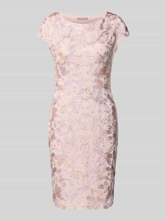 Christian Berg Cocktail Knielanges Cocktailkleid mit Kapp&auml;rmeln in Rose Melange, Gr&ouml;&szlig;e 34