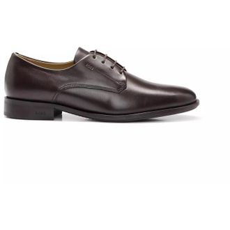 HUGO BOSS Mens Colby Derby Shoes in Dark Brown - Size UK 6.5