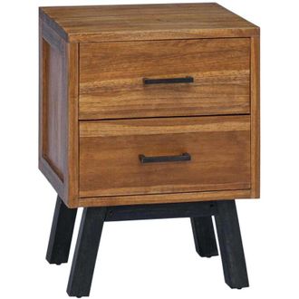vidaXL Bedside Table Natural 40 x 35 x 55 cm Solid Teak Wood vidaXL