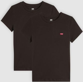 Levi's Perfect V Neck Tee (2 Pack) - Womens - XL - Black