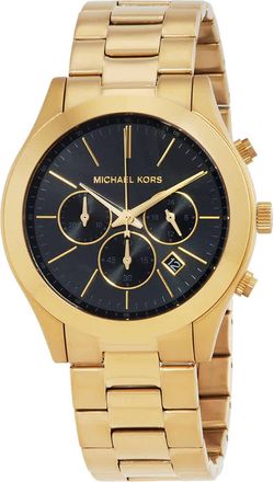 Michael Kors Runway Chronograph Quartz Black Dial Mens Watch MK1076SET