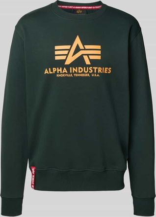 Alpha Industries Alpha Industries Sweatshirt mit Label-Print in Petrol, Größe XXL