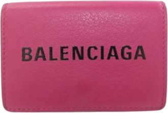 Balenciaga Pre-owned Wallets, female, Pink, Size: ONE SIZE Pre-owned Tri-fold Wallet
