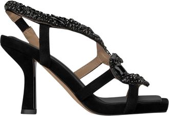 Alma En Pena Sandaal slang strass - Dames - Sandalen met hakken - Zwart - 39 EU - Schoenen