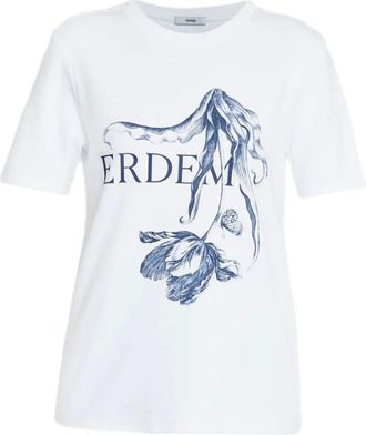 Erdem T-shirt con stampa - Bianco