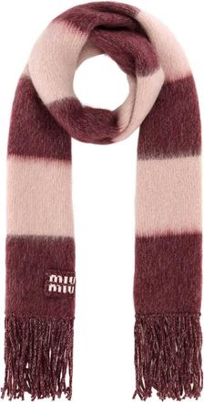 Miu Miu Embroidered Mohair Blend Scarf