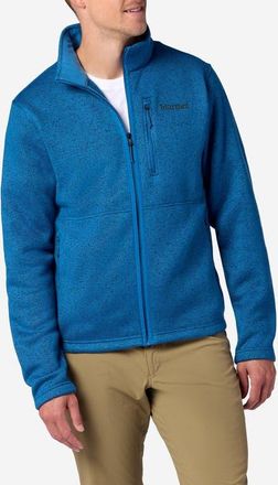 Marmot Drop Line Heathered Fleece Jacket in Nautical Blue Heather at Nordstrom, Size Xx-Large