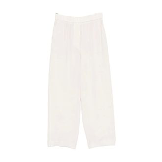 PESERICO Peserico, Wide Trousers, female, White, Size: S Peserico Rtw