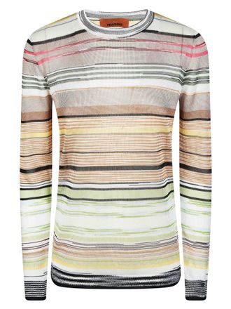Missoni Striped Lightweight Crewneck Sweater