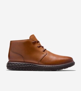 Cole Haan Mens &Oslash;riginal Grand 2.0 SkyWeave Chukka Waterproof Boots - Brown Size 10.5