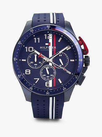 Tommy Hilfiger Blue Silicone Strap Chronograph Watch