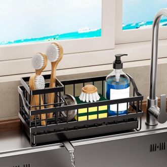 OEM Organizador Para Fregadero De Cocina, Soporte Para Esponjas De Fregadero Con Desag&uuml;e Autom&aacute;tico, Organizador De Fregadero Con Soporte Para Cepillos