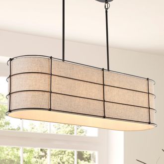 Jonathan Y Designs Chadwick 42 4-Light Rustic Farmhouse Iron Linear LED Pendant