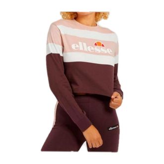 Ellesse Striped Cropped Long Sleeve Top