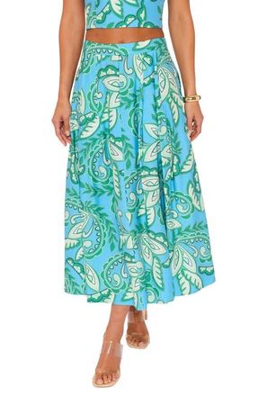 VICI Collection Florence Abstract Paisley Skirt in Blue at Nordstrom, Size X-Large
