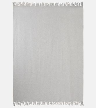 Loro Piana Logo jacquard cashmere throw