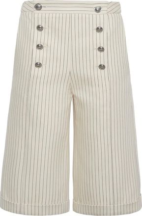 Adam Lippes Shorts gessati - Toni neutri