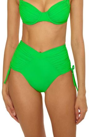 BECCA by Rebecca Virtue Color Code High Waist Side Tie Bikini Bottoms in Meadow at Nordstrom, Size Small