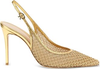 Gianvito Rossi Pumps Nikki con cinturino posteriore - Oro