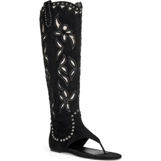 Azalea Wang Chandana Western Sandal in Black at Nordstrom, Size 7.5