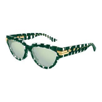Bottega Veneta Sunglasses, unisex, Green, Size: 55 MM Cat Eye Sunglasses